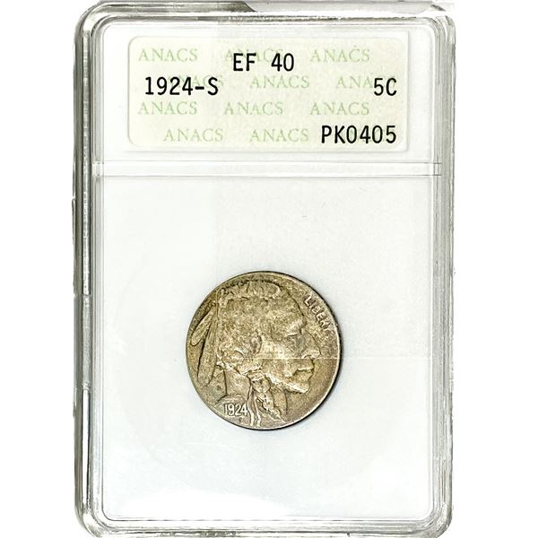 1924-S Buffalo Nickel ANACS EF40