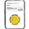 Image 1 : 1850 Small Date $10 Gold Eagle NGC XF45