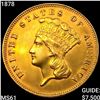 Image 1 : 1878 $3 Gold Piece UNCIRCULATED