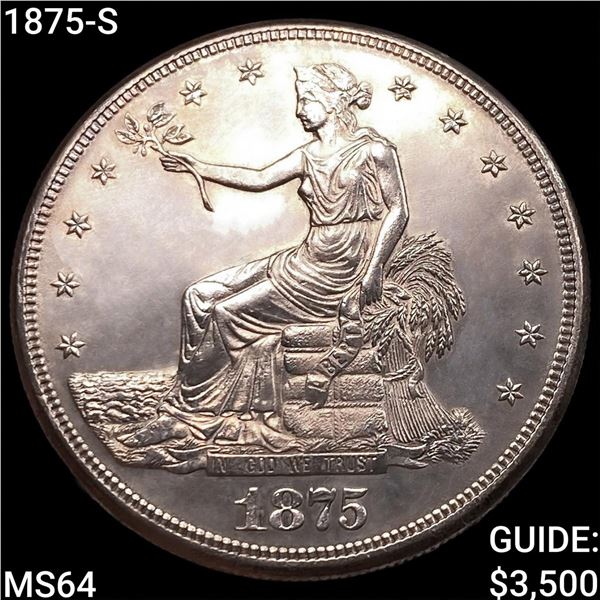 1875-S Silver Trade Dollar CHOICE BU