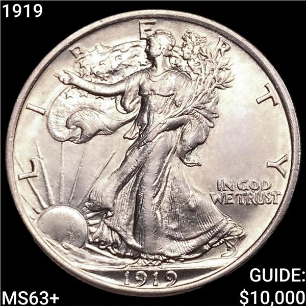 1919 Walking Liberty Half Dollar CHOICE BU+