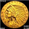 Image 1 : 1914-D $5 Gold Half Eagle CHOICE BU
