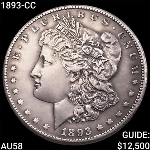 1893-CC Morgan Silver Dollar CHOICE AU