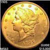 Image 1 : 1905 $20 Gold Double Eagle CHOICE BU