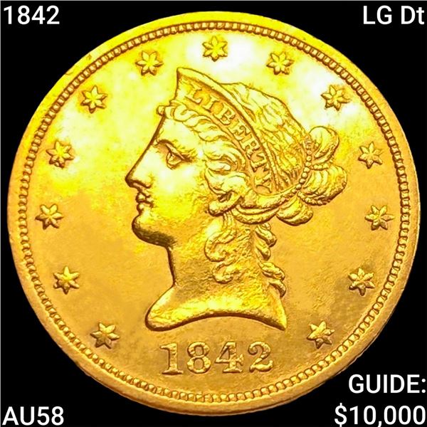 1842 LG Dt $10 Gold Eagle CHOICE AU