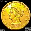 Image 1 : 1851-O $2.50 Gold Quarter Eagle UNCIRCULATED