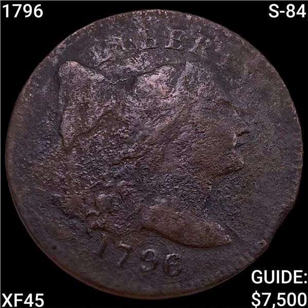 1796 S-84 Liberty Cap Large Cent NEARLY UNCIRCULATED