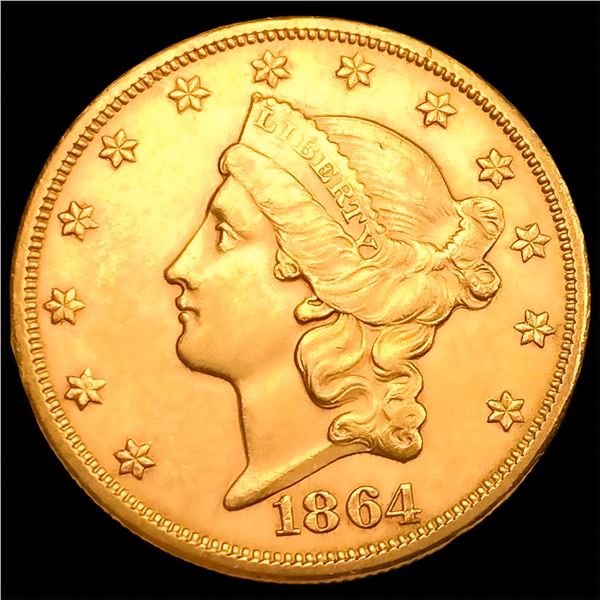 1864-S $20 Gold Double Eagle