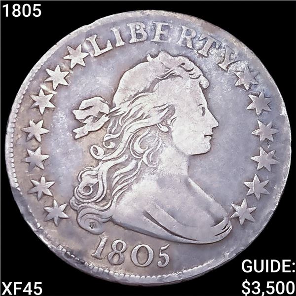 1805 Draped Bust Half Dollar NEARLY UNCIRCULATED
