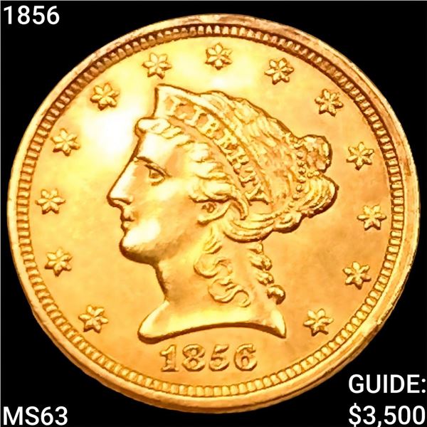 1856 $2.50 Gold Quarter Eagle CHOICE BU