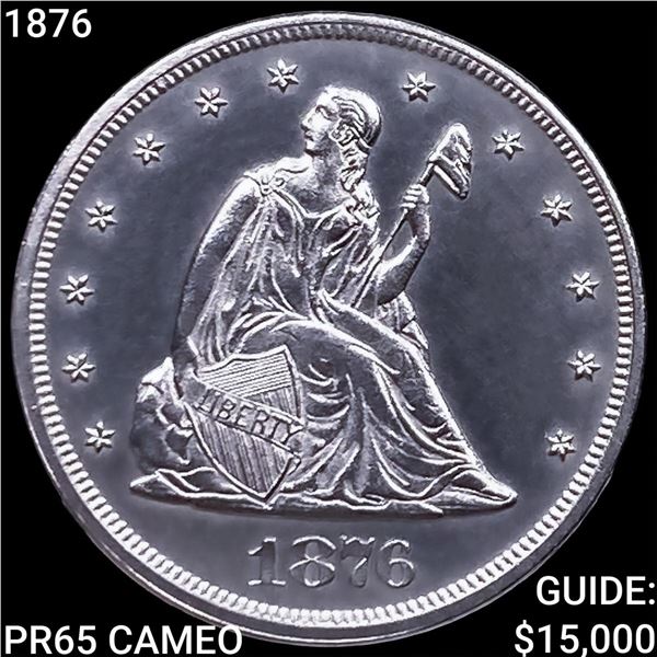 1876 Twenty Cent Piece GEM PROOF CAM