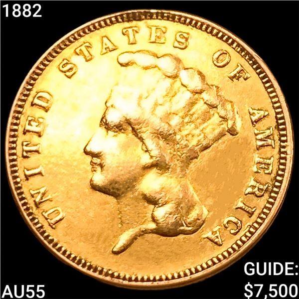 1882 $3 Gold Piece HIGH GRADE