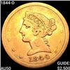Image 1 : 1844-O $5 Gold Half Eagle CLOSELY UNCIRCULATED