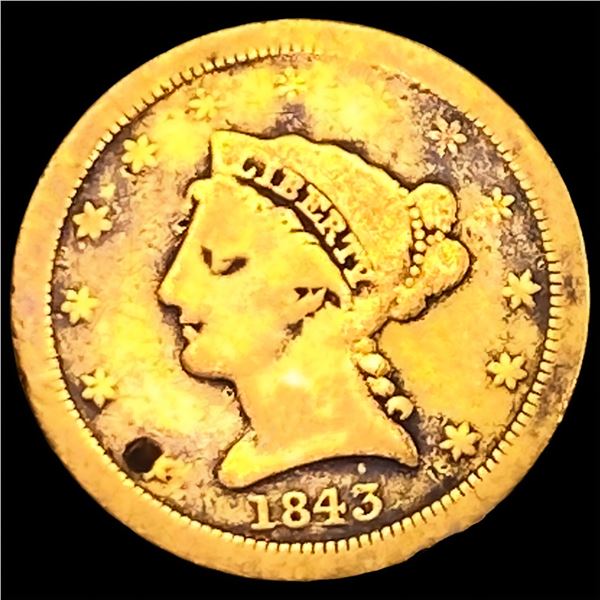 1843-O $2.50 Gold Quarter Eagle