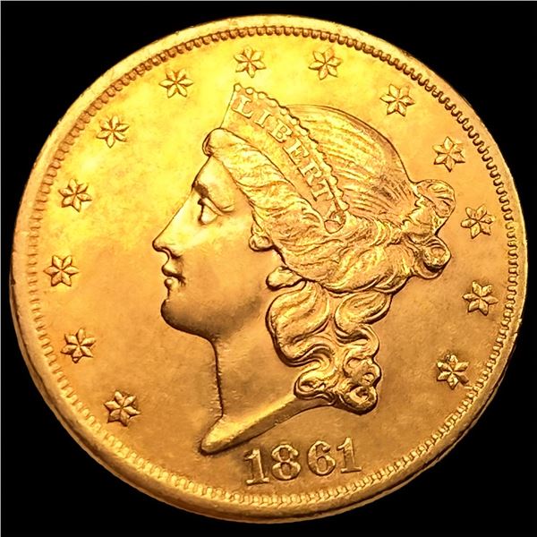 1861 $20 Gold Double Eagle