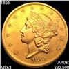 Image 1 : 1861 $20 Gold Double Eagle UNCIRCULATED