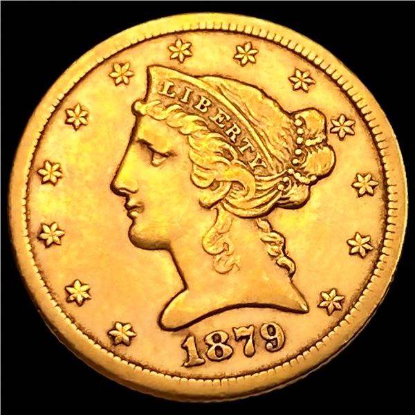 1879-CC $5 Gold Half Eagle