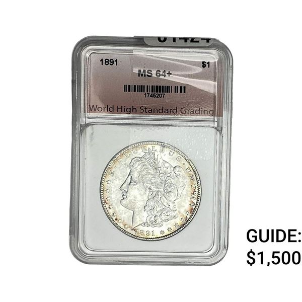 1891 Morgan Silver Dollar WHSG MS64+