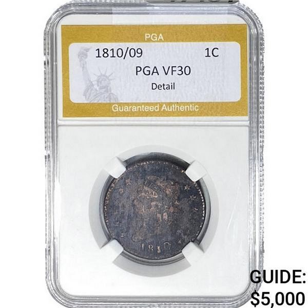 1810/09 Classic Head Large Cent PGA VF30 Detail