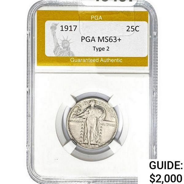 1917 Standing Liberty Quarter PGA MS63+ TY 2