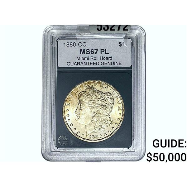 1880-CC Morgan Silver Dollar GG MS67 PL