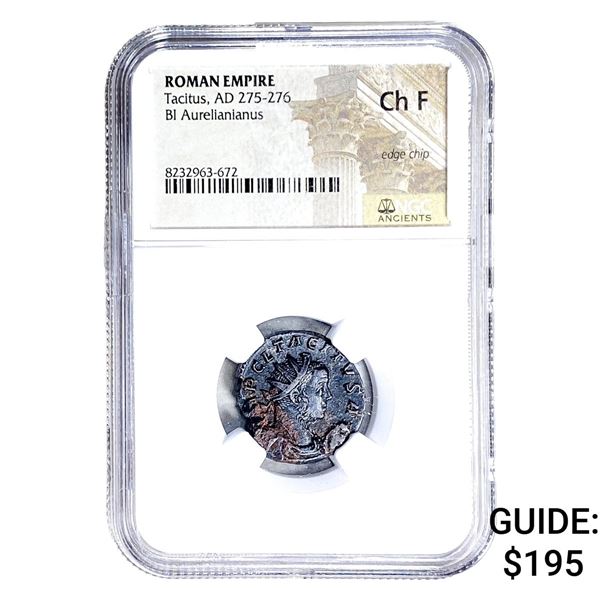 Roman Tacitus, AD 275-276 BI Aurelianianus NGC Ch VF