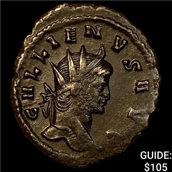 Roman Gallienus 253-268 AD BI Dbl Denarius CHOICE AU