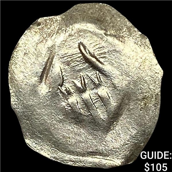 1250-1300 Germany Silver Hand Heller NEARLY UNCIRCULATED