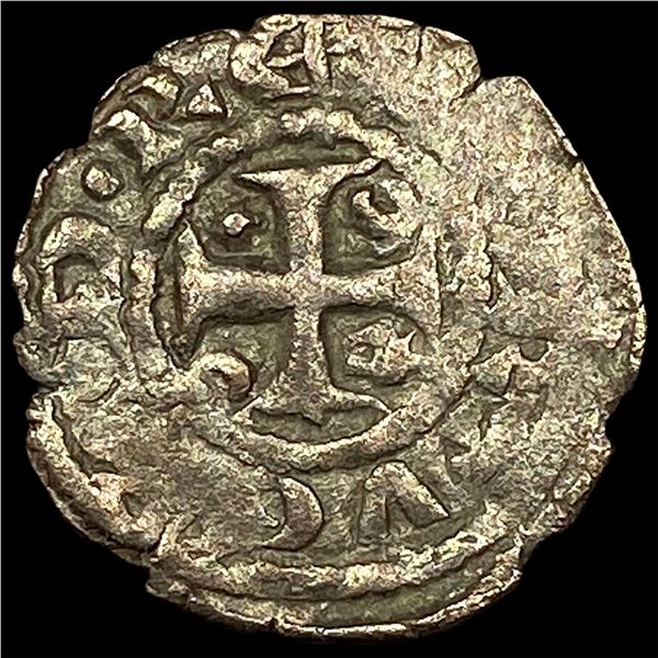 1261-1325 Portugal Crusades Dinis I Silver Dinero NEARLY UNCIRCULATED