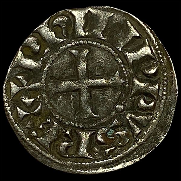 1297-1301 AD Frankish Greece Silver Denier NEARLY UNCIRCULATED