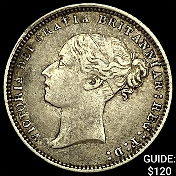 1871 Great Britain Victoria Silver 6 Pence NEARLY UNCIRCULATED