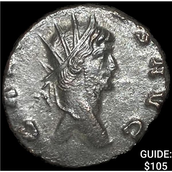 Roman Gallienus 253-268 AD BI Dbl Denarius CHOICE AU