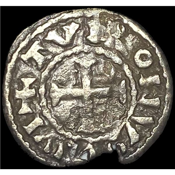 1150-1200 France Abbey of St Martin Silver Denier NEARLY UNCIRCULATED