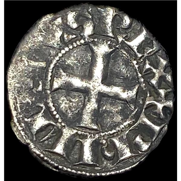 1297-1301 AD Frankish Greece Silver Denier NEARLY UNCIRCULATED