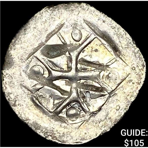 1250-1300 Germany Silver Hand Heller NEARLY UNCIRCULATED