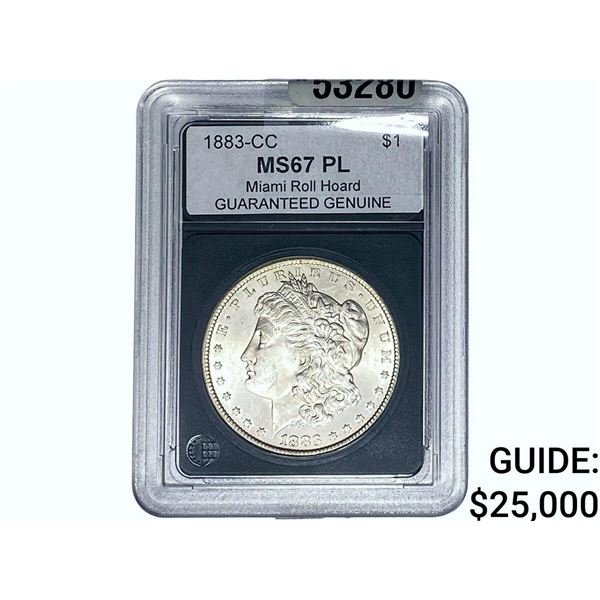 1883-CC Morgan Silver Dollar GG MS67 PL