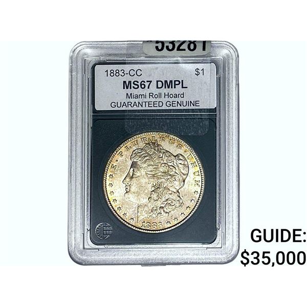 1883-CC Morgan Silver Dollar GG MS67 DMPL