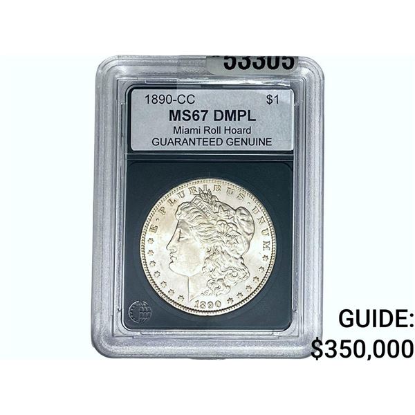 1890-CC Morgan Silver Dollar GG MS67 DMPL