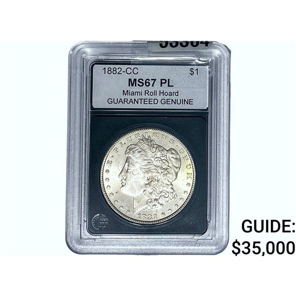 1882-CC Morgan Silver Dollar GG MS67 PL