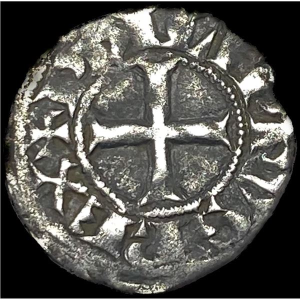 1297-1301 AD Frankish Greece Silver Denier NEARLY UNCIRCULATED