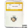 Image 1 : 1851 Seated Liberty Half Dime PGA AU58