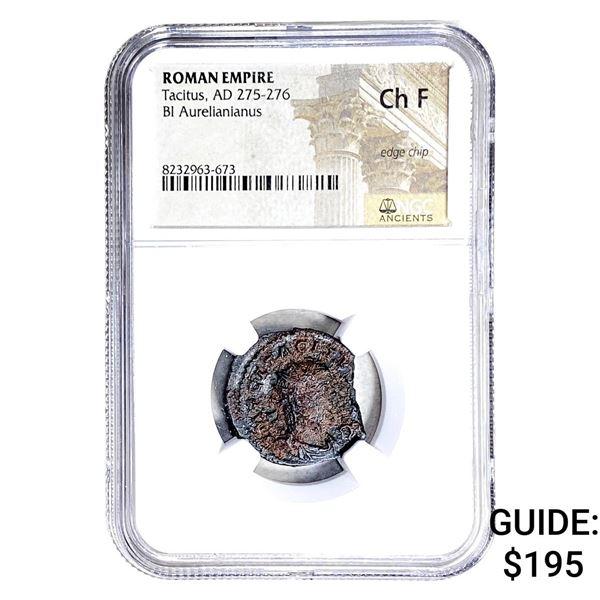 Roman Tacitus, AD 275-276 BI Aurelianianus NGC Ch F