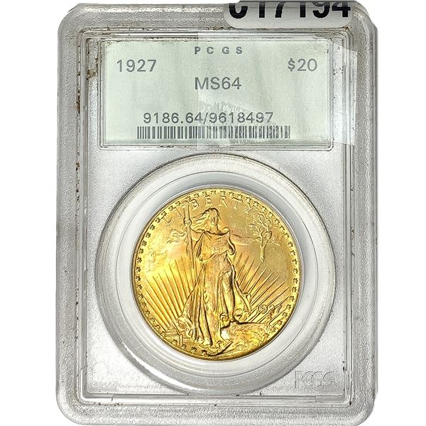 1927 $20 Gold Double Eagle PCGS MS64