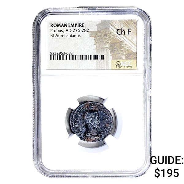 Roman Probus,AD 276-282 BI Aurelianianus NGC Ch F