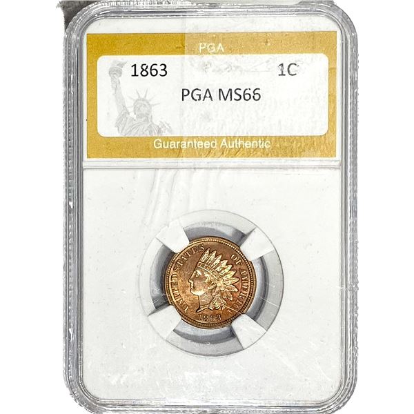 1863 Indian Head Cent PGA MS66