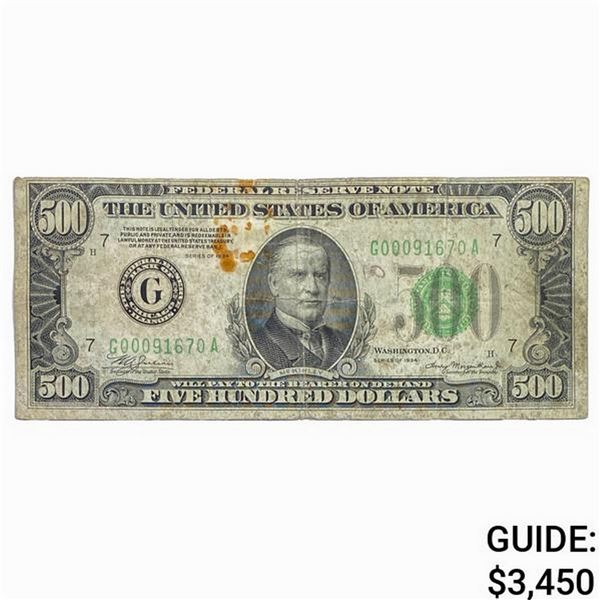 1934 $500 FRN - Chicago LIGHTLY CIRCULATED