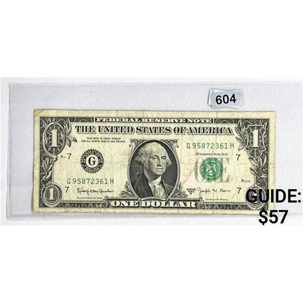 1963-B $1 Federal Reserve Note CIRCULATED