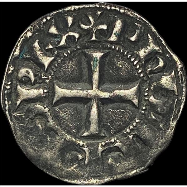 1297-1301 Frankish Greece Silver Denier NEARLY UNCIRCULATED