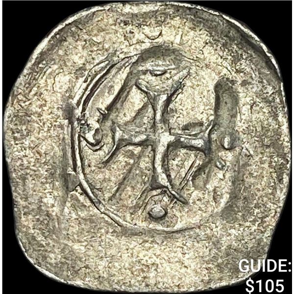 1250-1300 Germany Silver Hand Heller NEARLY UNCIRCULATED