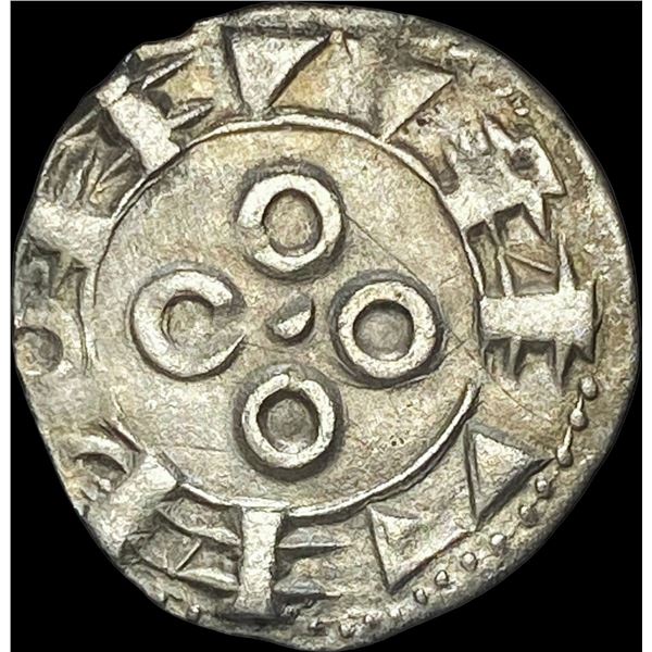 Crusades Bishops of Maguelone Silver Denar NEARLY UNCIRCULATED